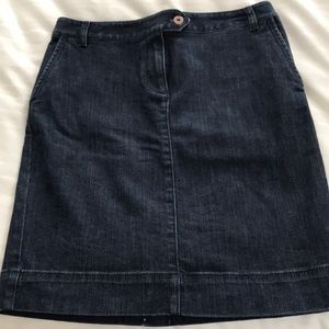 Ann Taylor LOFT dark denim skirt, size 2
